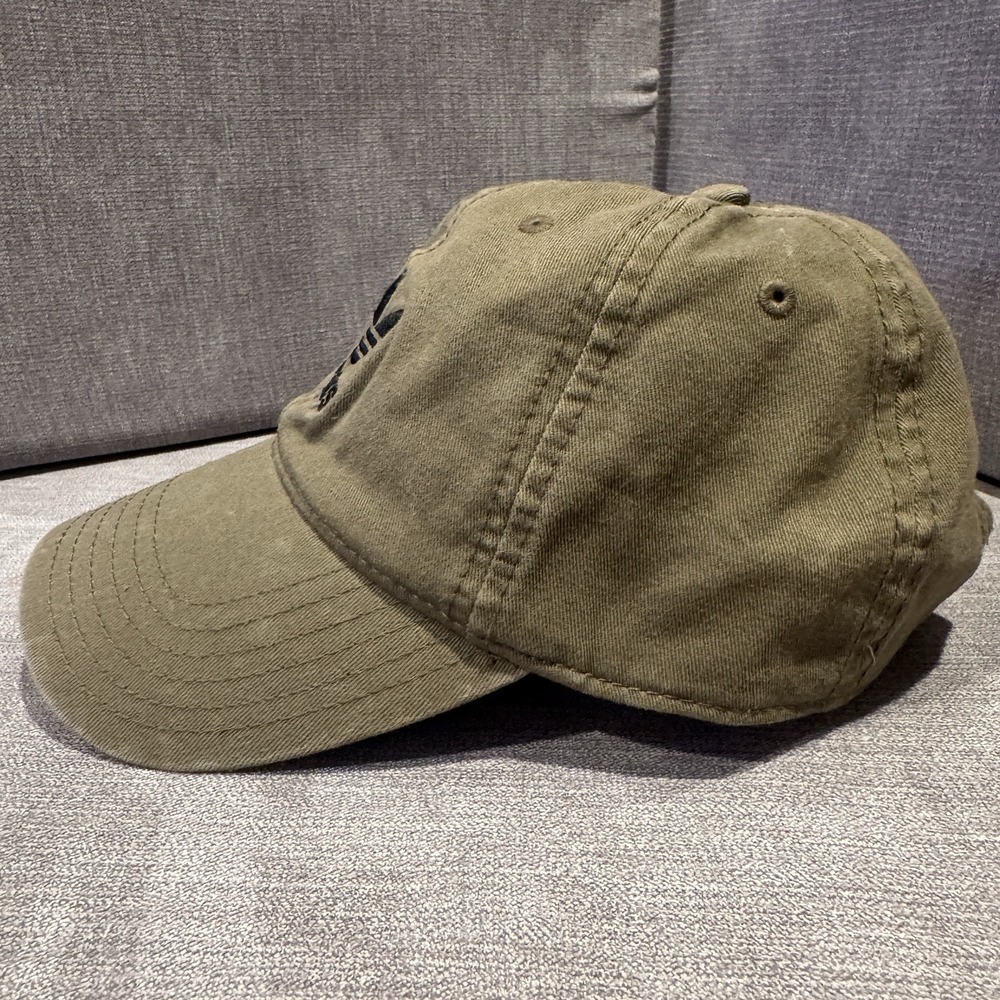 Adidas Hat Strapback Green Black Trefoil Logo Casual Relaxed Baseball Cotton Men - Picture 3 of 7